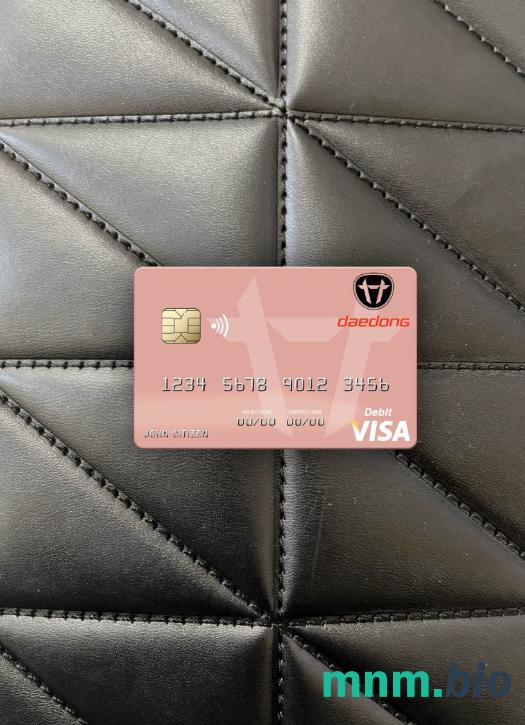 North Korea Daedong Credit bank visa obciążyć card wygląd fotograficzny skan PSD + zdjęcie